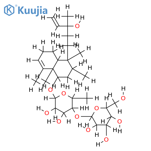 (1S,3R,4S,4aR,8aR)-1,2,3,4,4a,5,6,8a-octahydro-4-[(3S)-3-hydroxy-3-methylpent-4-en-1-yl]-3,4,8,8a-tetramethylnaphthalen-1-yl 6-deoxy-4-O-beta-D-glucopyranosyl-alpha-L-mannopyranoside structure