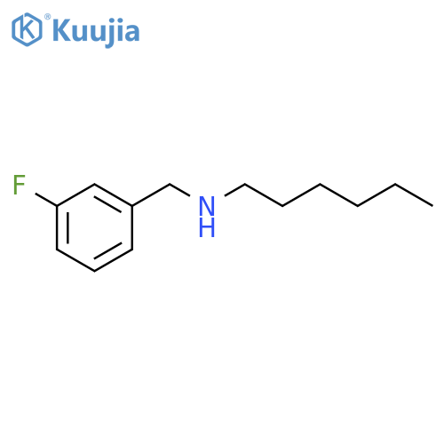 (3-fluorophenyl)methyl(hexyl)amine structure
