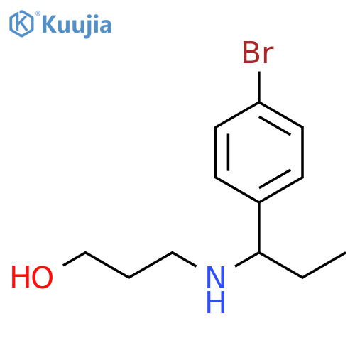 3-{1-(4-bromophenyl)propylamino}propan-1-ol structure