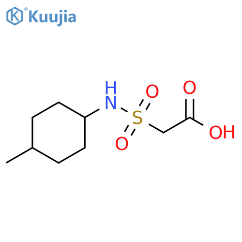 2-[(4-methylcyclohexyl)sulfamoyl]acetic acid structure