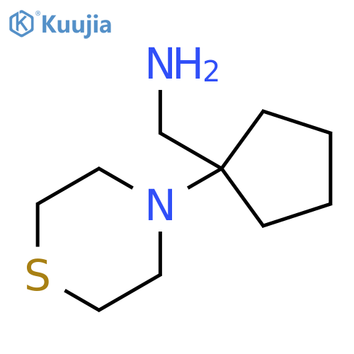 1-[1-(thiomorpholin-4-yl)cyclopentyl]methanamine structure