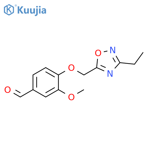 4-[(3-ethyl-1,2,4-oxadiazol-5-yl)methoxy]-3-methoxybenzaldehyde structure