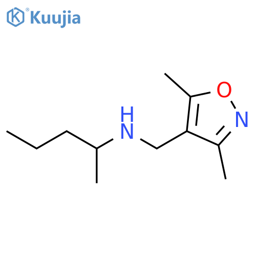 (dimethyl-1,2-oxazol-4-yl)methyl(pentan-2-yl)amine structure