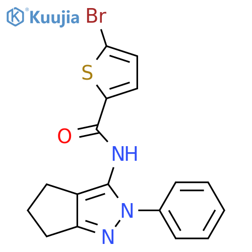 5-bromo-N-{2-phenyl-2H,4H,5H,6H-cyclopenta[c]pyrazol-3-yl}thiophene-2-carboxamide structure