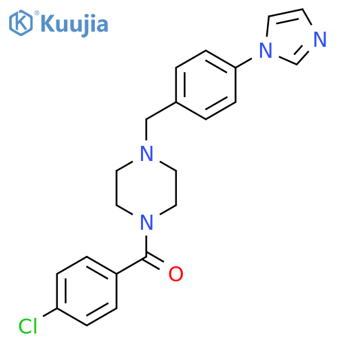 1-(4-chlorobenzoyl)-4-{4-(1H-imidazol-1-yl)phenylmethyl}piperazine structure