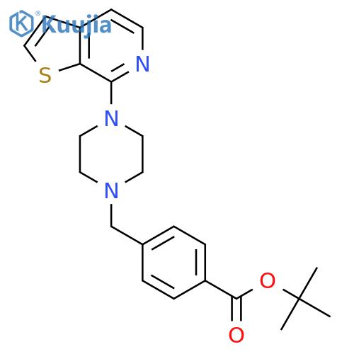 4-(4-Thieno2,3-cpyridin-7-yl-piperazin-1-ylmethyl)-benzoic Acid tert-Butyl Ester structure