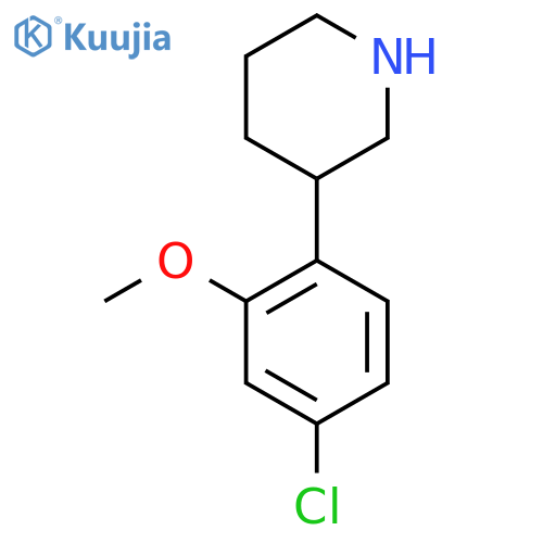 3-(4-chloro-2-methoxyphenyl)piperidine structure