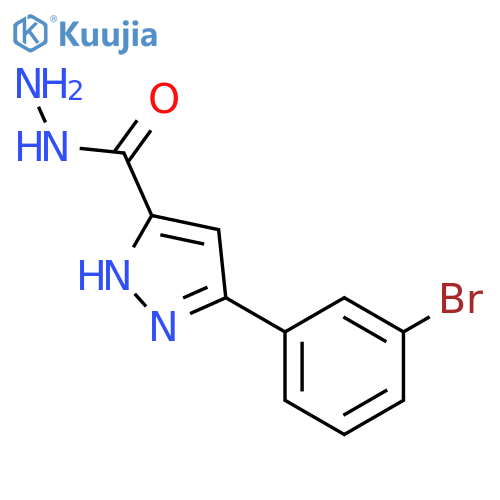 5-(3-bromophenyl)-1H-pyrazole-3-carbohydrazide structure