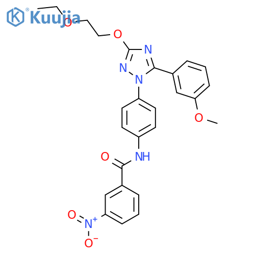 N-[4-[3-(2-Ethoxyethoxy)-5-(3-methoxyphenyl)-1,2,4-triazol-1-yl]phenyl]-3-nitrobenzamide structure