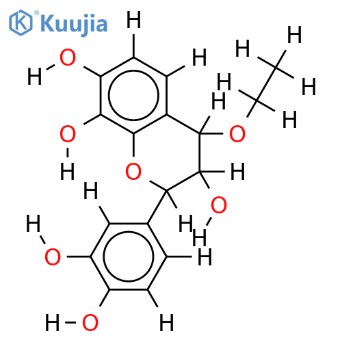 (2R,3R,4R)-2,3-cis-3,4-cis-4-ethoxy-3,3',4',7,8-pentahydroxyflavan structure
