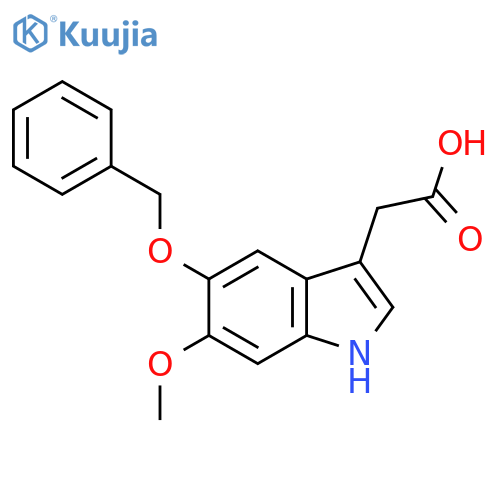 2-[5-(benzyloxy)-6-methoxy-1H-indol-3-yl]acetic acid structure