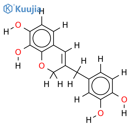 3-(3,4-dihydroxybenzyl)-7,8-dihydroxy-chroman-3,4-ene structure