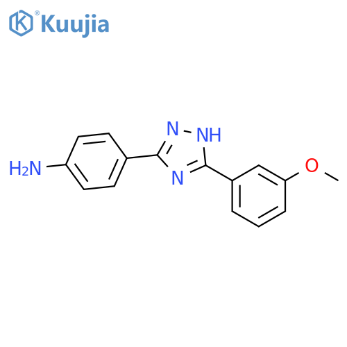 4-[5-(3-methoxyphenyl)-1H-1,2,4-triazol-3-yl]aniline structure