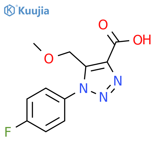 1-(4-fluorophenyl)-5-(methoxymethyl)-1H-1,2,3-triazole-4-carboxylic acid structure