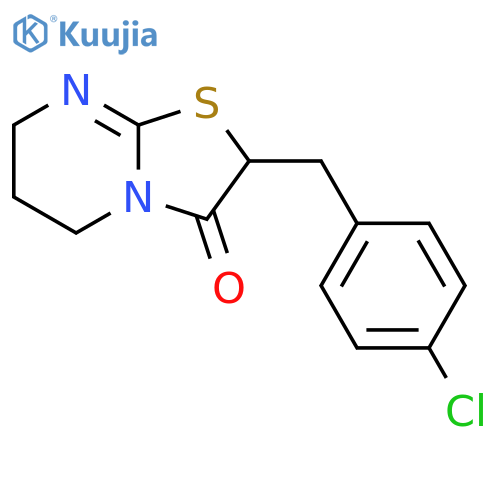 2-[(4-chlorophenyl)methyl]-2H,3H,5H,6H,7H-[1,3]thiazolo[3,2-a]pyrimidin-3-one structure