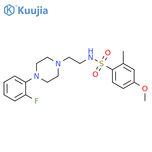 N-{2-[4-(2-fluorophenyl)piperazin-1-yl]ethyl}-4-methoxy-2-methylbenzene-1-sulfonamide structure