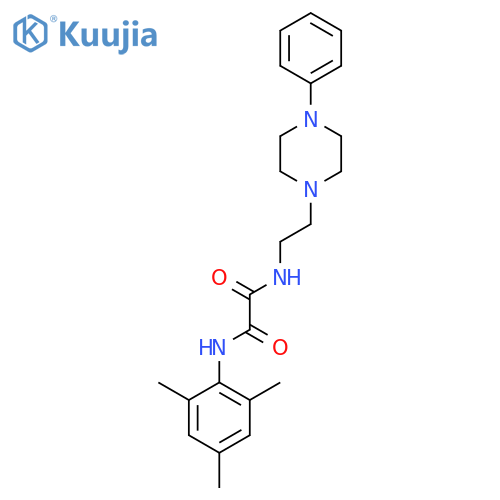 N'-2-(4-phenylpiperazin-1-yl)ethyl-N-(2,4,6-trimethylphenyl)ethanediamide structure