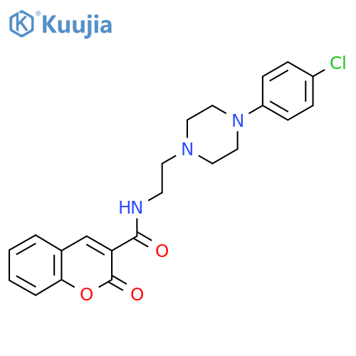 N-{2-[4-(4-chlorophenyl)piperazin-1-yl]ethyl}-2-oxo-2H-chromene-3-carboxamide structure