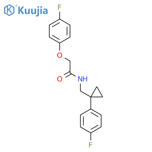 2-(4-fluorophenoxy)-N-{[1-(4-fluorophenyl)cyclopropyl]methyl}acetamide structure