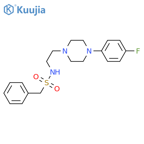 N-{2-[4-(4-fluorophenyl)piperazin-1-yl]ethyl}-1-phenylmethanesulfonamide structure