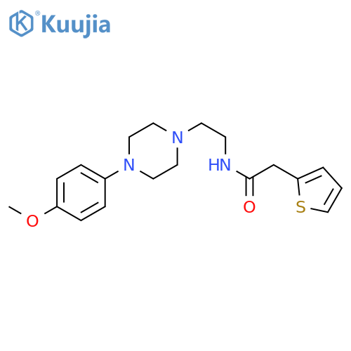N-{2-[4-(4-methoxyphenyl)piperazin-1-yl]ethyl}-2-(thiophen-2-yl)acetamide structure