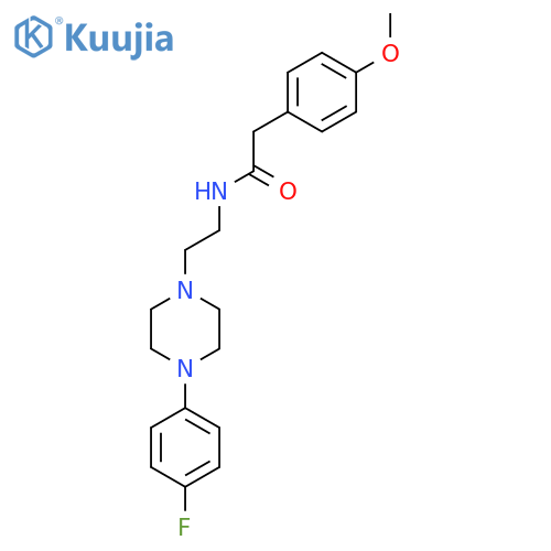 N-{2-[4-(4-fluorophenyl)piperazin-1-yl]ethyl}-2-(4-methoxyphenyl)acetamide structure