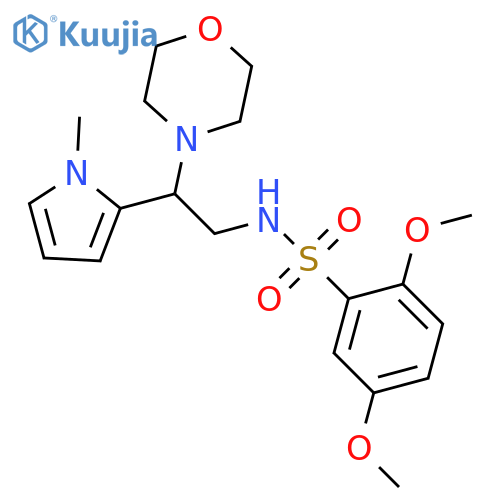 2,5-dimethoxy-N-[2-(1-methyl-1H-pyrrol-2-yl)-2-(morpholin-4-yl)ethyl]benzene-1-sulfonamide structure