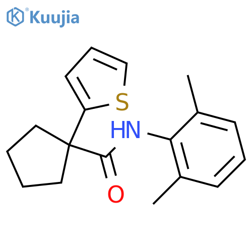 N-(2,6-dimethylphenyl)-1-(thiophen-2-yl)cyclopentane-1-carboxamide structure