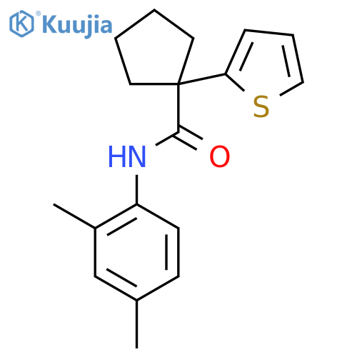 N-(2,4-dimethylphenyl)-1-(thiophen-2-yl)cyclopentane-1-carboxamide structure