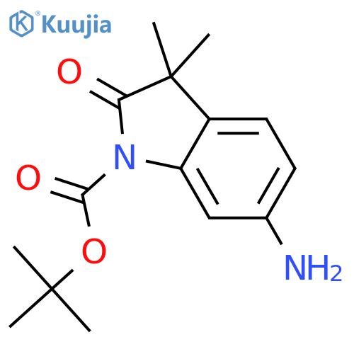1-Boc-6-amino-3,3-dimethyl-2-oxo-2,3-dihydro-indole structure