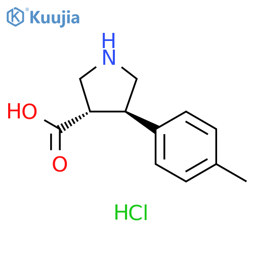 (3S,4R)-4-(4-methylphenyl)pyrrolidine-3-carboxylic acid hydrochloride, trans structure
