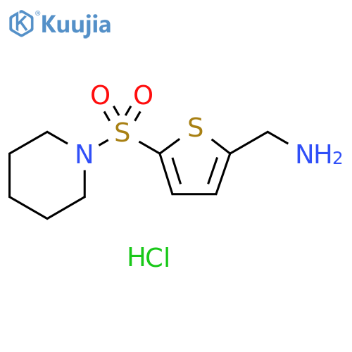 1-[5-(piperidine-1-sulfonyl)thiophen-2-yl]methanamine hydrochloride structure