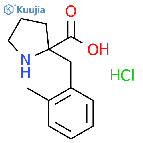 (S)-2-(2-Methylbenzyl)pyrrolidine-2-carboxylic acid hydrochloride structure