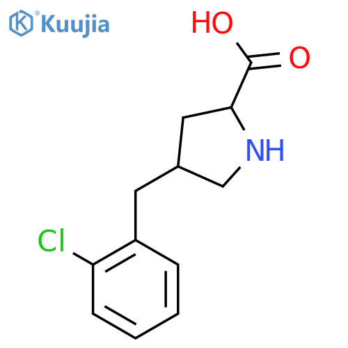 (2S,4R)-4-(2-Chlorobenzyl)pyrrolidine-2-carboxylic acid structure