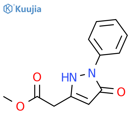 Methyl 2-(5-oxo-1-phenyl-2,5-dihydro-1H-pyrazol-3-yl)acetate structure