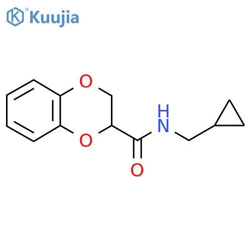 N-(cyclopropylmethyl)-2,3-dihydro-1,4-benzodioxine-2-carboxamide structure