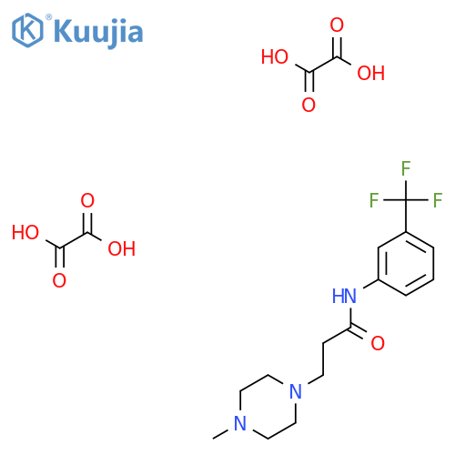 3-(4-methylpiperazin-1-yl)-N-[3-(trifluoromethyl)phenyl]propanamide; bis(oxalic acid) structure