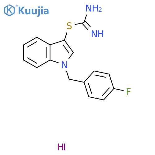 1-(4-FLUOROBENZYL)-1H-INDOL-3-YL IMIDOTHIOCARBAMATE HYDROIODIDE structure