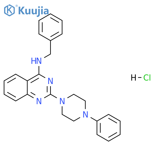 N-benzyl-2-(4-phenylpiperazin-1-yl)quinazolin-4-amine hydrochloride structure