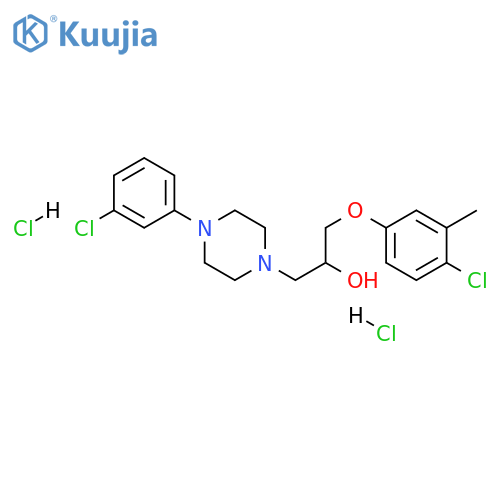 1-(4-chloro-3-methylphenoxy)-3-4-(3-chlorophenyl)piperazin-1-ylpropan-2-ol dihydrochloride structure