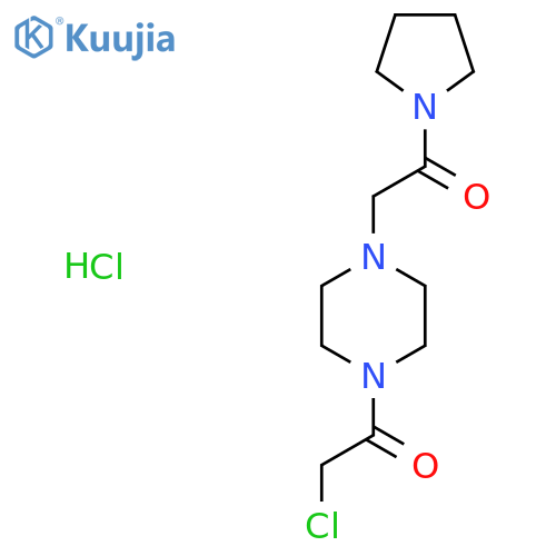 2-chloro-1-{4-2-oxo-2-(pyrrolidin-1-yl)ethylpiperazin-1-yl}ethan-1-one hydrochloride structure