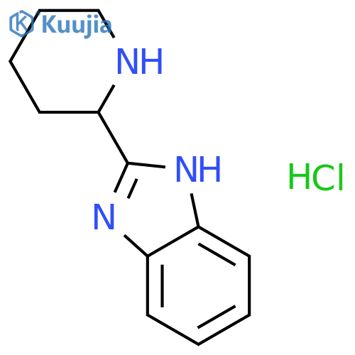 2-(piperidin-2-yl)-1H-1,3-benzodiazole hydrochloride structure