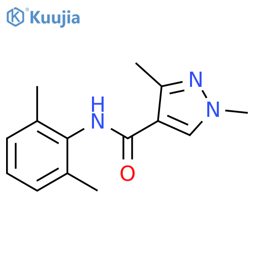 N-(2,6-dimethylphenyl)-1,3-dimethyl-1H-pyrazole-4-carboxamide structure
