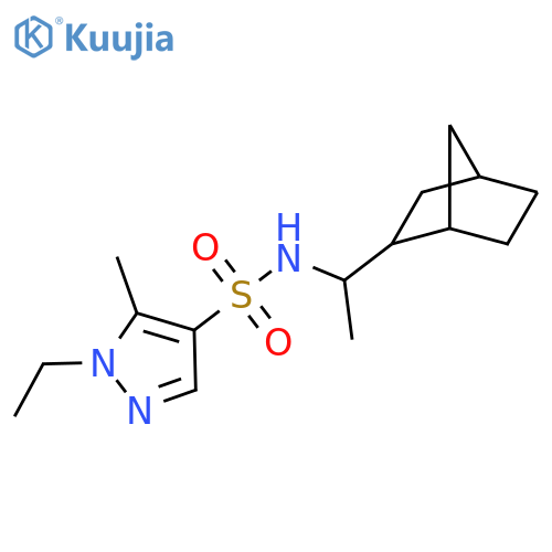 <br>1-Ethyl-5-methyl-1H-pyrazole-4-sulfonic acid (1-bicyclo[2.2.1]hept-2-yl-eth yl)-amide structure