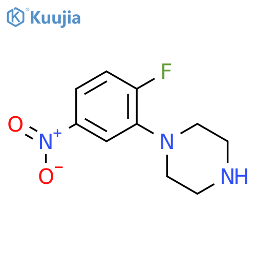1-(2-fluoro-5-nitrophenyl)piperazine structure