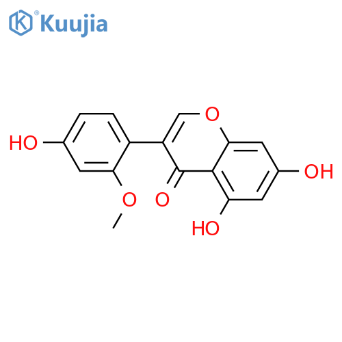 4H-1-Benzopyran-4-one, 5,7-dihydroxy-3-(4-hydroxy-2-methoxyphenyl)- structure