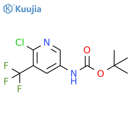 tert-butyl N-6-chloro-5-(trifluoromethyl)pyridin-3-ylcarbamate structure