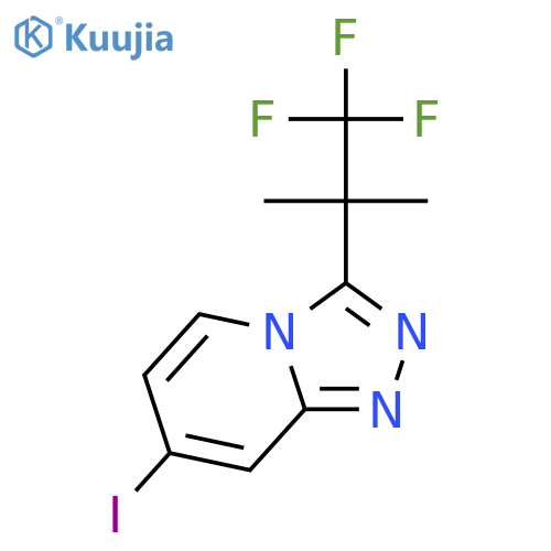 7-Iodo-3-(1,1,1-trifluoro-2-methylpropan-2-yl)-[1,2,4]triazolo[4,3-a]pyridine structure