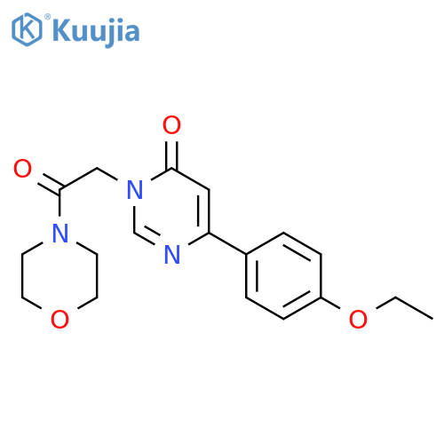 6-(4-ethoxyphenyl)-3-[2-(morpholin-4-yl)-2-oxoethyl]-3,4-dihydropyrimidin-4-one structure