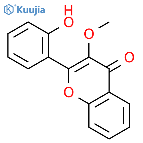 4H-1-Benzopyran-4-one, 2-(2-hydroxyphenyl)-3-methoxy- structure